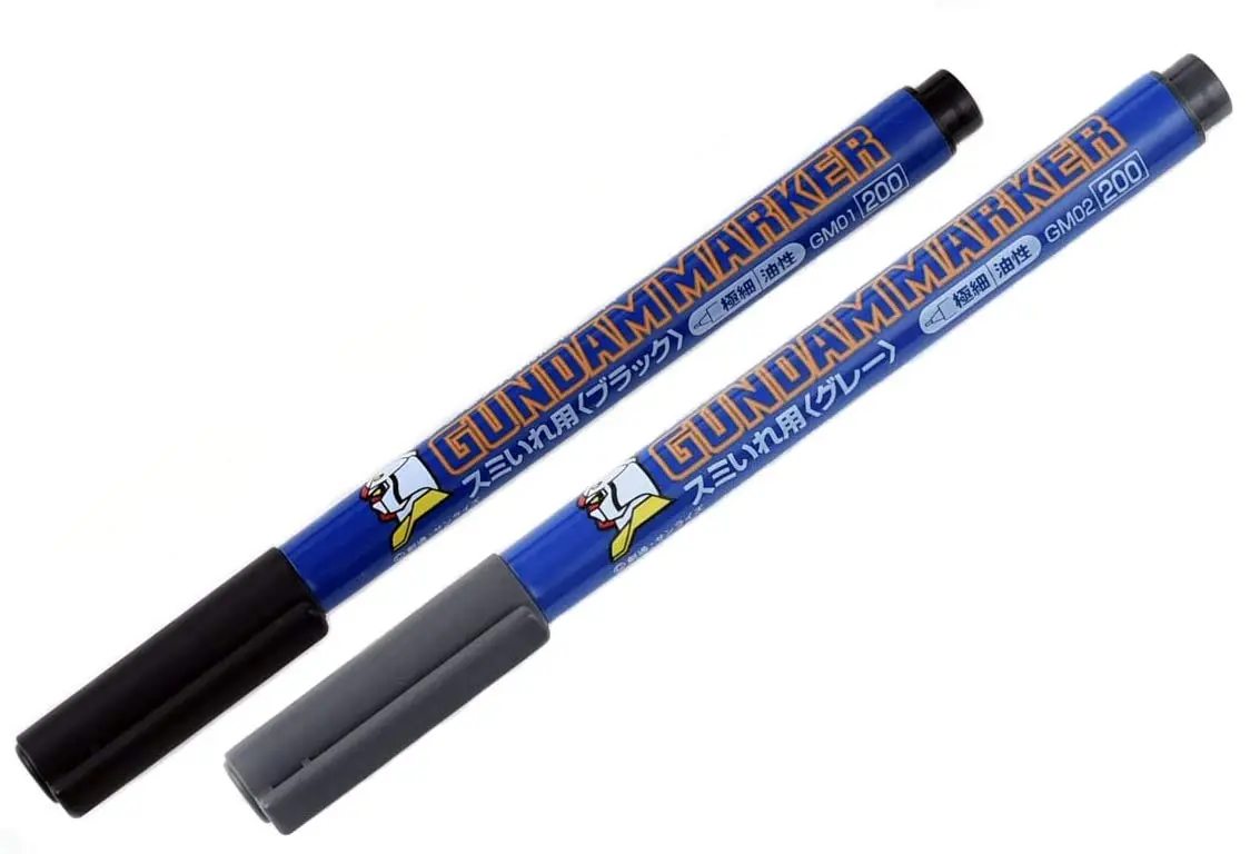 Gundam Gm01 Black Fine Line & Gm02 Gray Fine Line Value Set | Precise Drawing Pens for Art & Craft (70-120 chars) - main product image