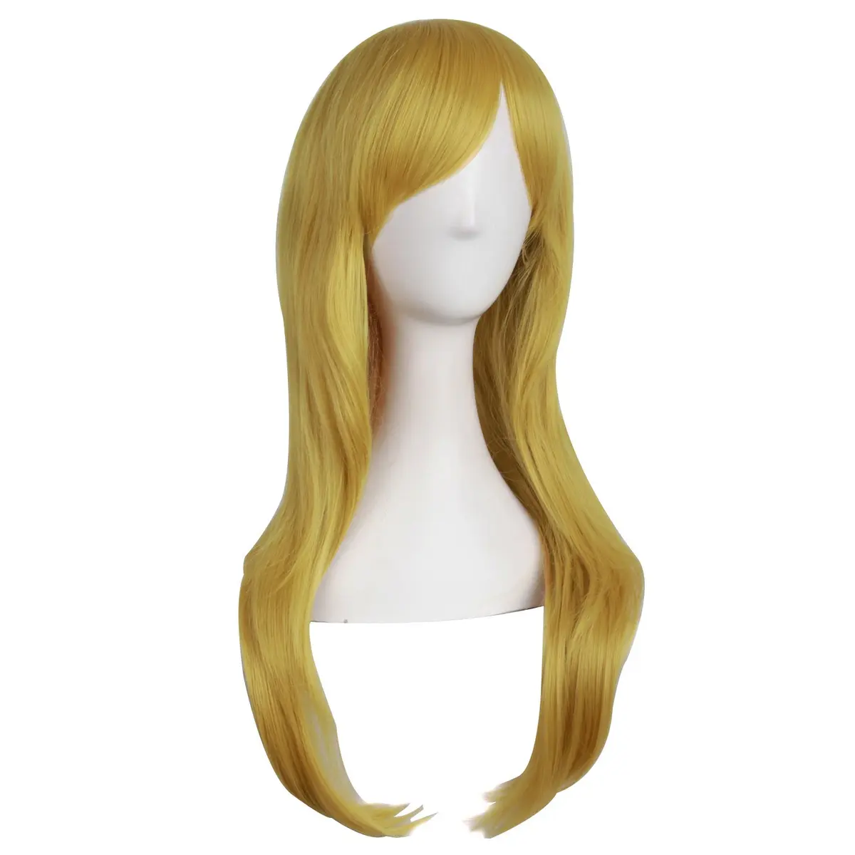 MapofBeauty 28 Inch Long Curly Hair Costume Cosplay Wig, Gold/Yellow | 70cm Curly Wig for Women - view 2