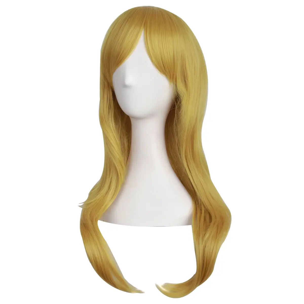MapofBeauty 28 Inch Long Curly Hair Costume Cosplay Wig, Gold/Yellow | 70cm Curly Wig for Women - view 3