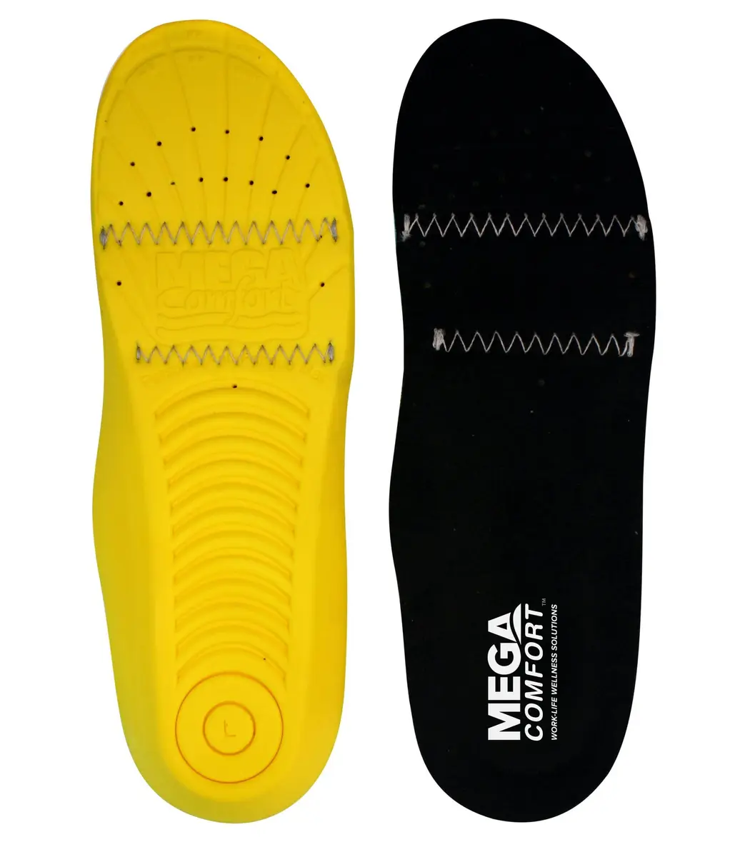 MEGAComfort Anti-Static (ESD) Insole Yellow/Black | Anti-Fatigue, Low Arch, Foam, Men 8-9/Women 10-11 - main product image