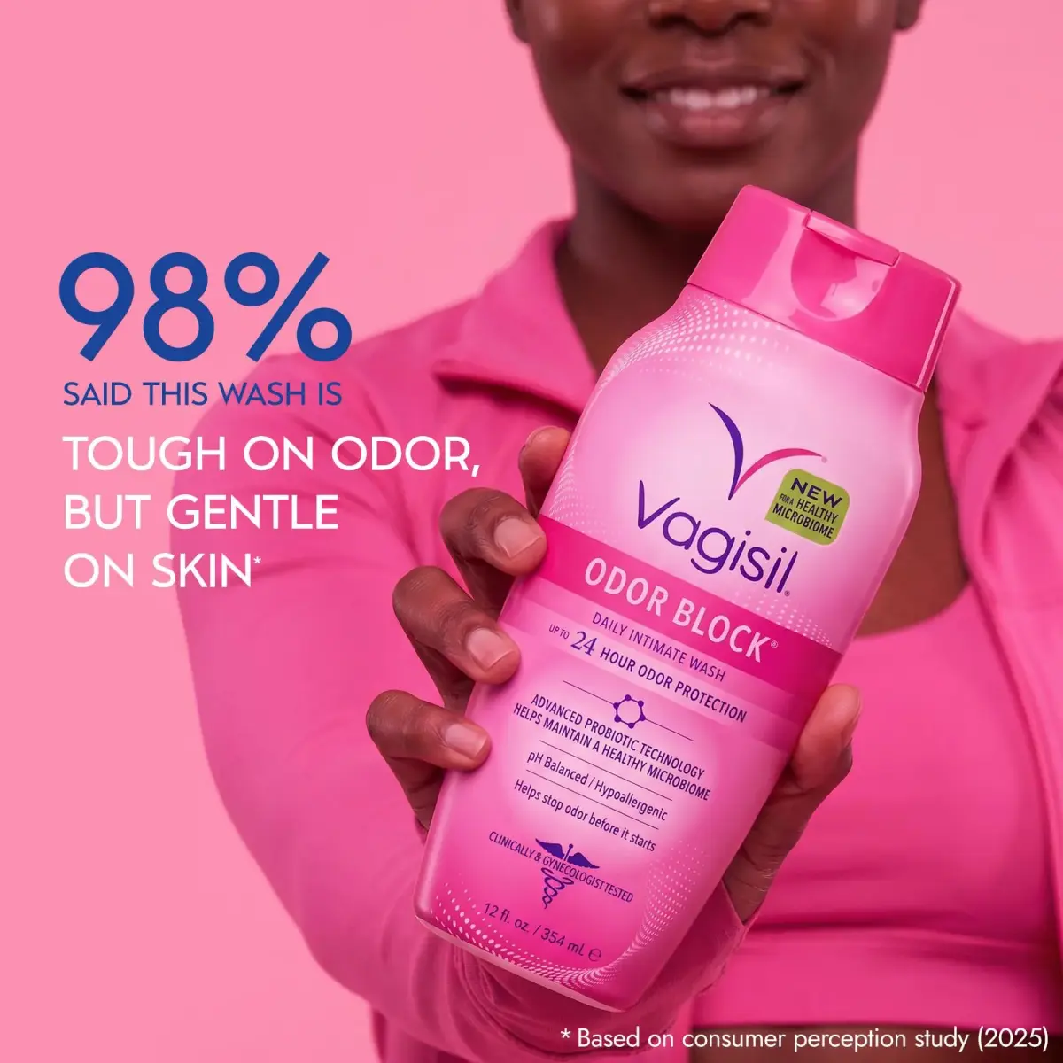 Vagisil Odor Block Feminine Wash for Intimate Area Hygiene 355ml (12 Fl Oz) | Gynecologist Tested - view 3