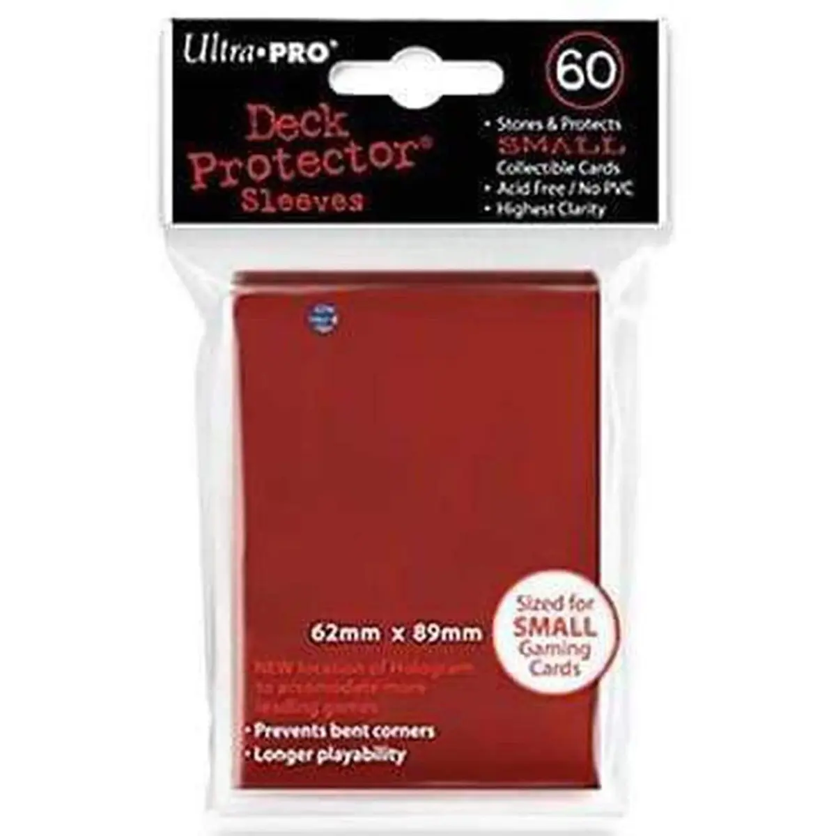 Ultra Pro Small PRO-Matte Deck Protector Sleeves for Yu-Gi-Oh and Cardfight Vanguard - Red (60 ct.) | Non-glare, Perfect fit, Archival safe - main product image
