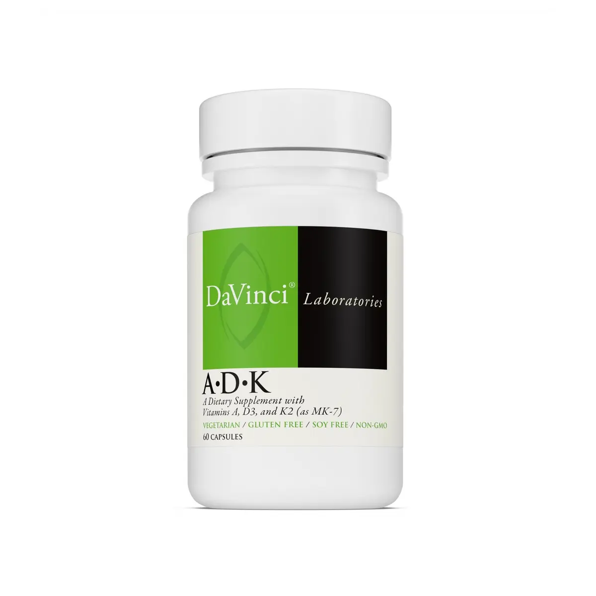 DAVINCI ADK Multivitamin Capsules 60 | Bone & Heart Support, Unflavored - main product image