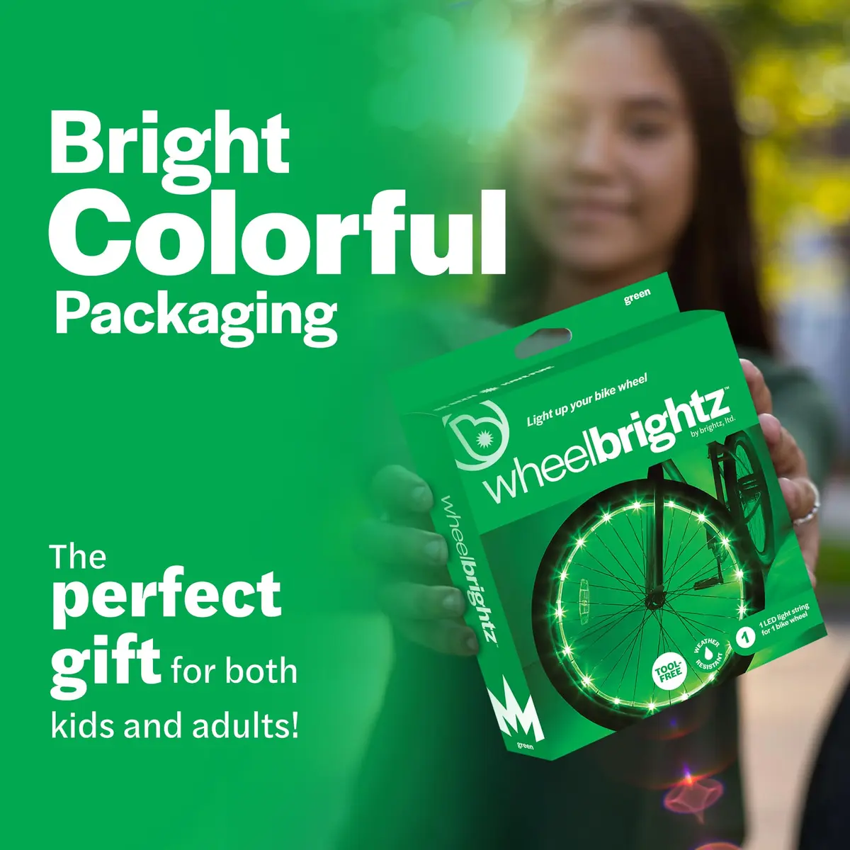 Brightz Wheel Brightz LED Bicycle Accessory Light (for 1 Wheel), Green | Bright, Safe & Durable Night Ride Accessory - view 4