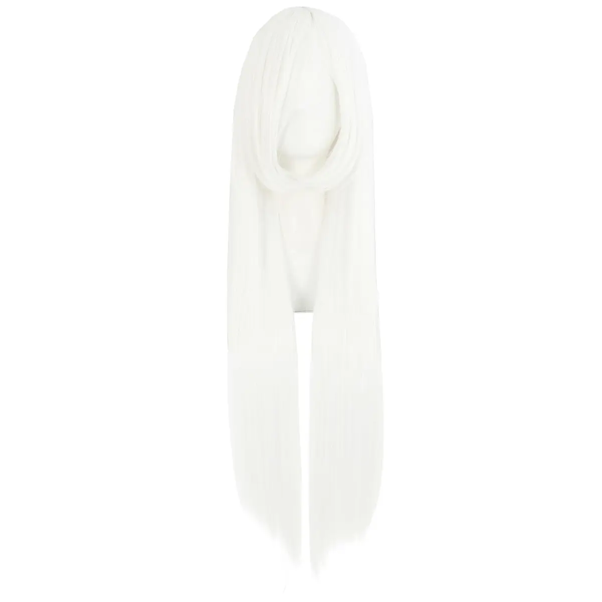 MapofBeauty White Long Straight Anime Cosplay Wig 80cm (31 Inch) | Heat Resistant Synthetic Fiber - main product image