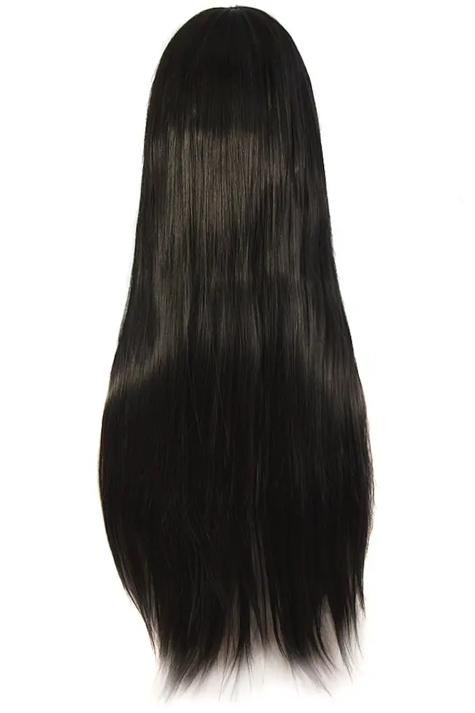 MapofBeauty Black Anime Cosplay Wig | 80cm (32 Inch) Long Straight Heat Resistant Synthetic Fiber - view 2