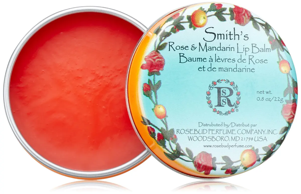 Rosebud Perfume Co. Rose & Mandarin Lip Balm Tin 0.8 oz. Moisturizes & Smooths - main product image