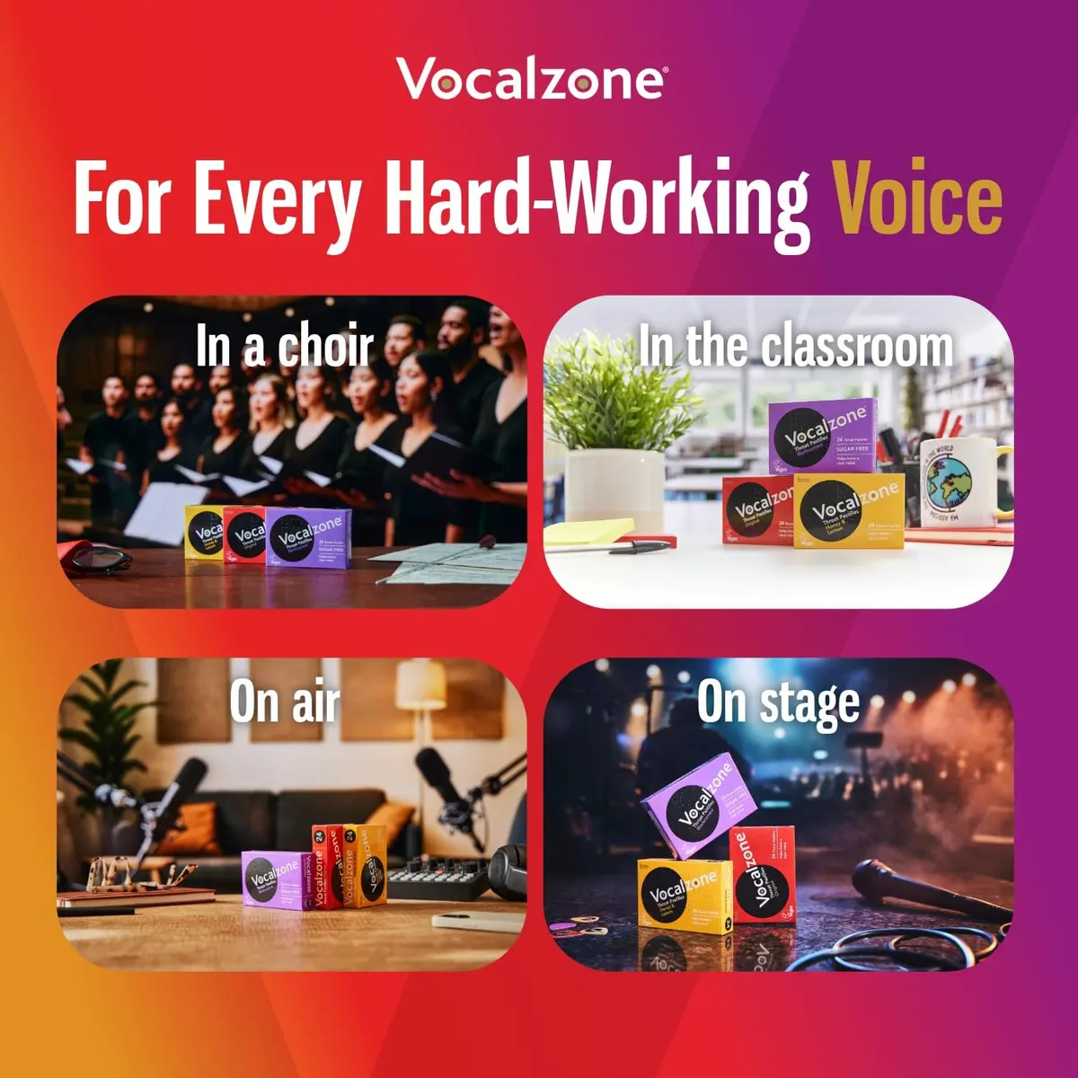 Vocalzone Throat Pastilles 72 Count (2.27 kg / 0.2 lb) | Natural Sore Throat & Cough Relief for Professionals - view 6