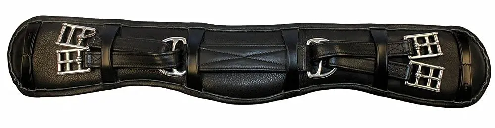 Henri de Rivel Equalizer Dressage Girth 24 in Black | Designed for Horse Comfort & Even Pressure - main product image