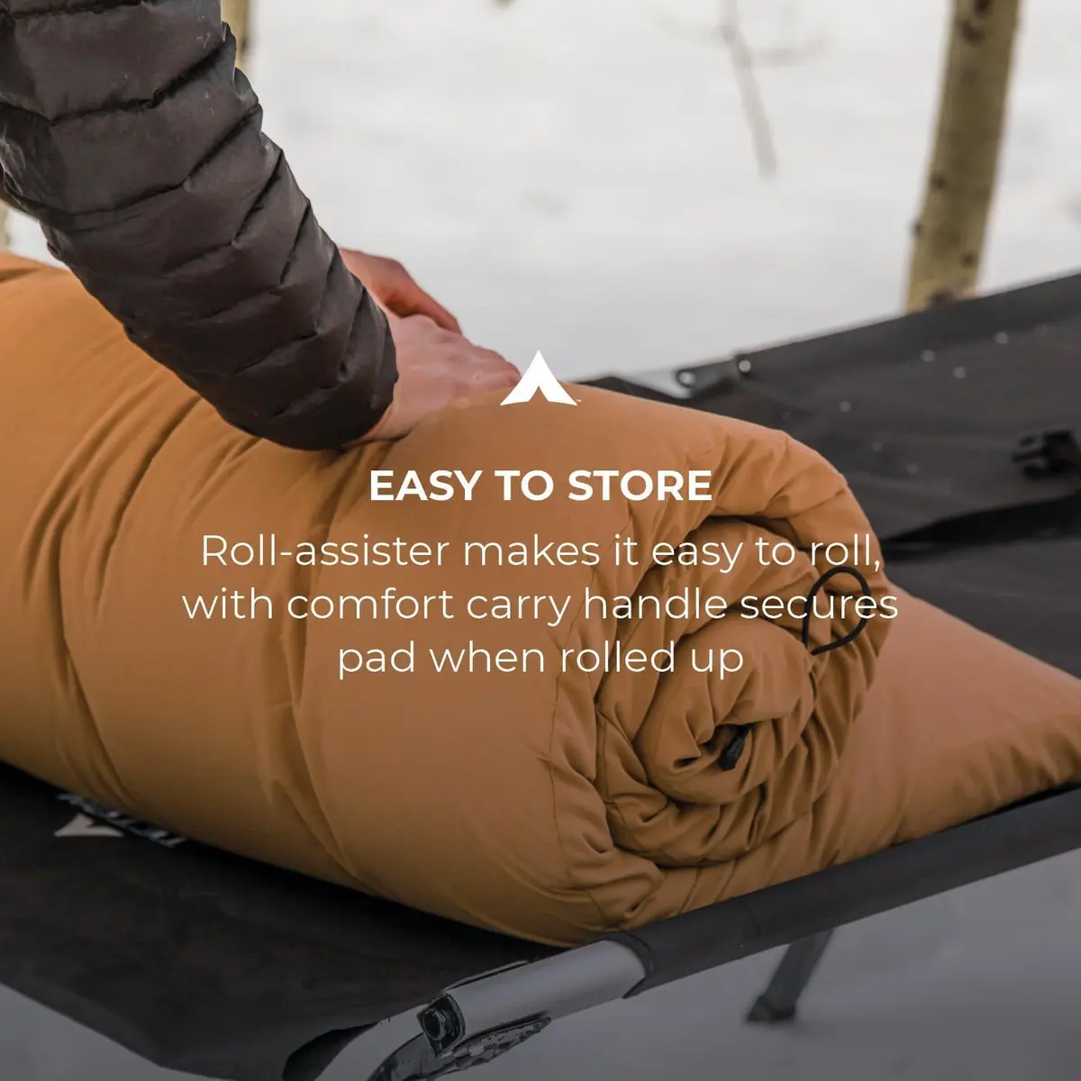 TETON Sports Canvas Camp Pad | Extra Thick 75" x 24" | Comfortable Foam Mattress for Adults - view 2