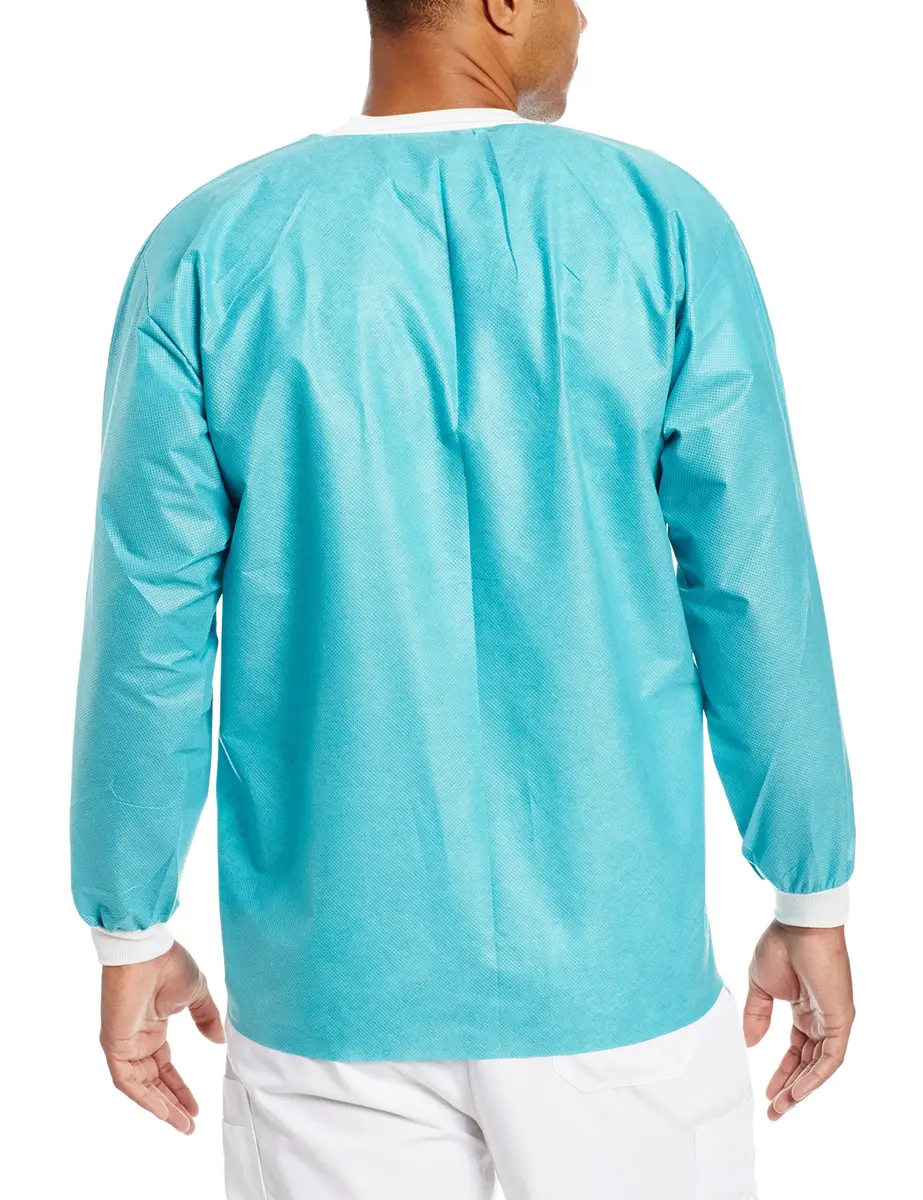 VALUMAX Extra-Safe Wrinkle-Free Disposable SMS Jacket 2XL | Noble Look, Teal, Pack of 10 - view 2