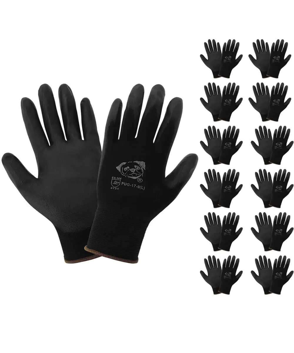 Global Glove PUG-17 Lightweight Polyurethane Dipped Work Gloves, Extra-Large | Anti-Static & Secure Grip - main product image
