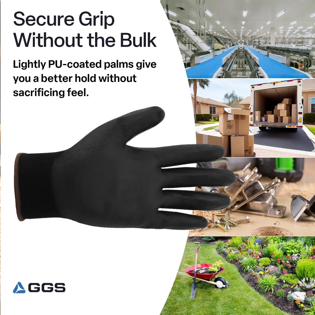 Global Glove PUG-17 Lightweight Polyurethane Dipped Work Gloves, Extra-Large | Anti-Static & Secure Grip - view 4