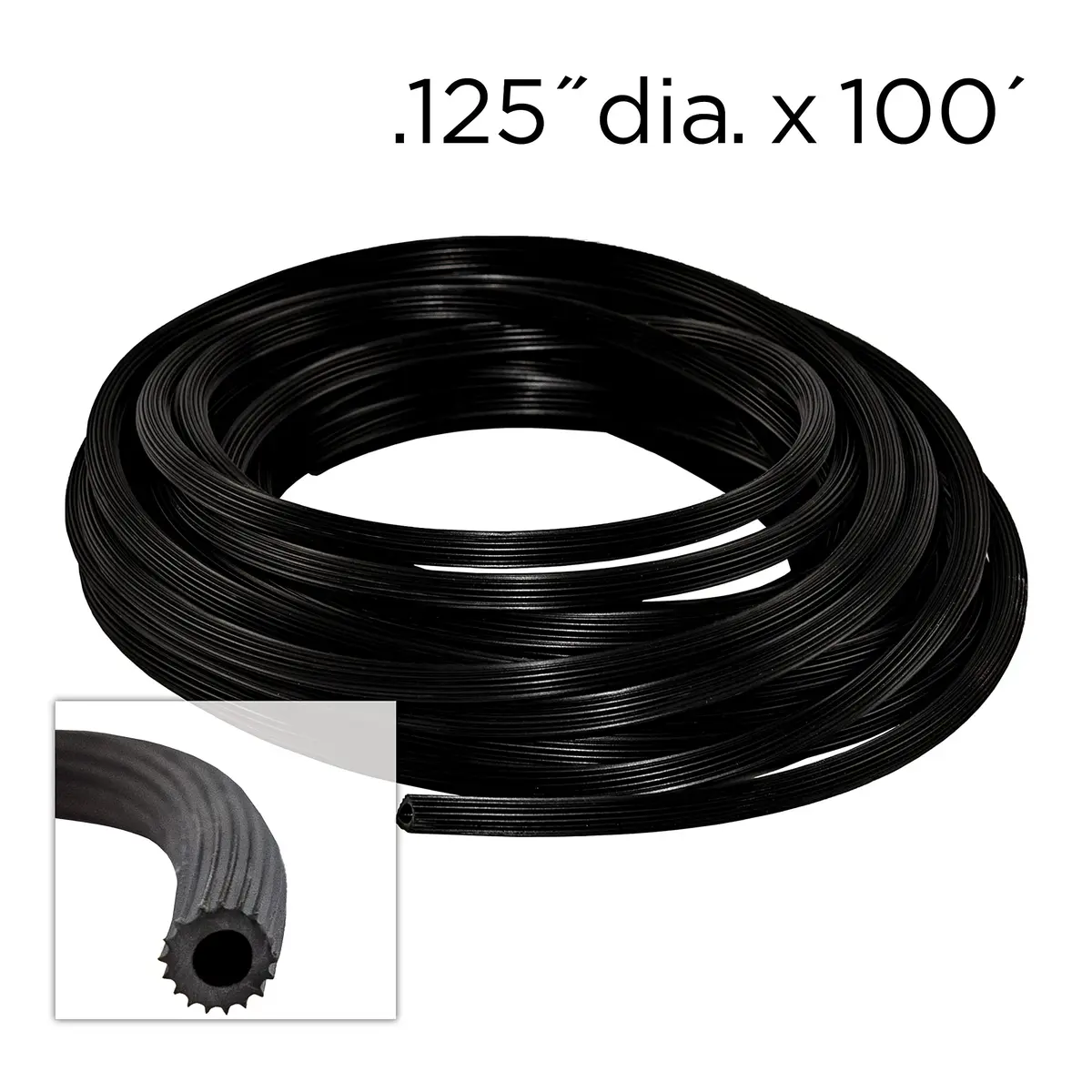 Saint-Gobain ADFORS Black Spline 3.18mm (0.125 in) x 30.48m (100 ft) | Secures Screen into Frame Channel - view 2