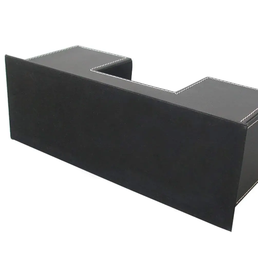 KINGFOM Double Holder Leather Desk Organizer 29.5cm (11.6in) | Organizes Pens, Phones, and Office Supplies - view 8