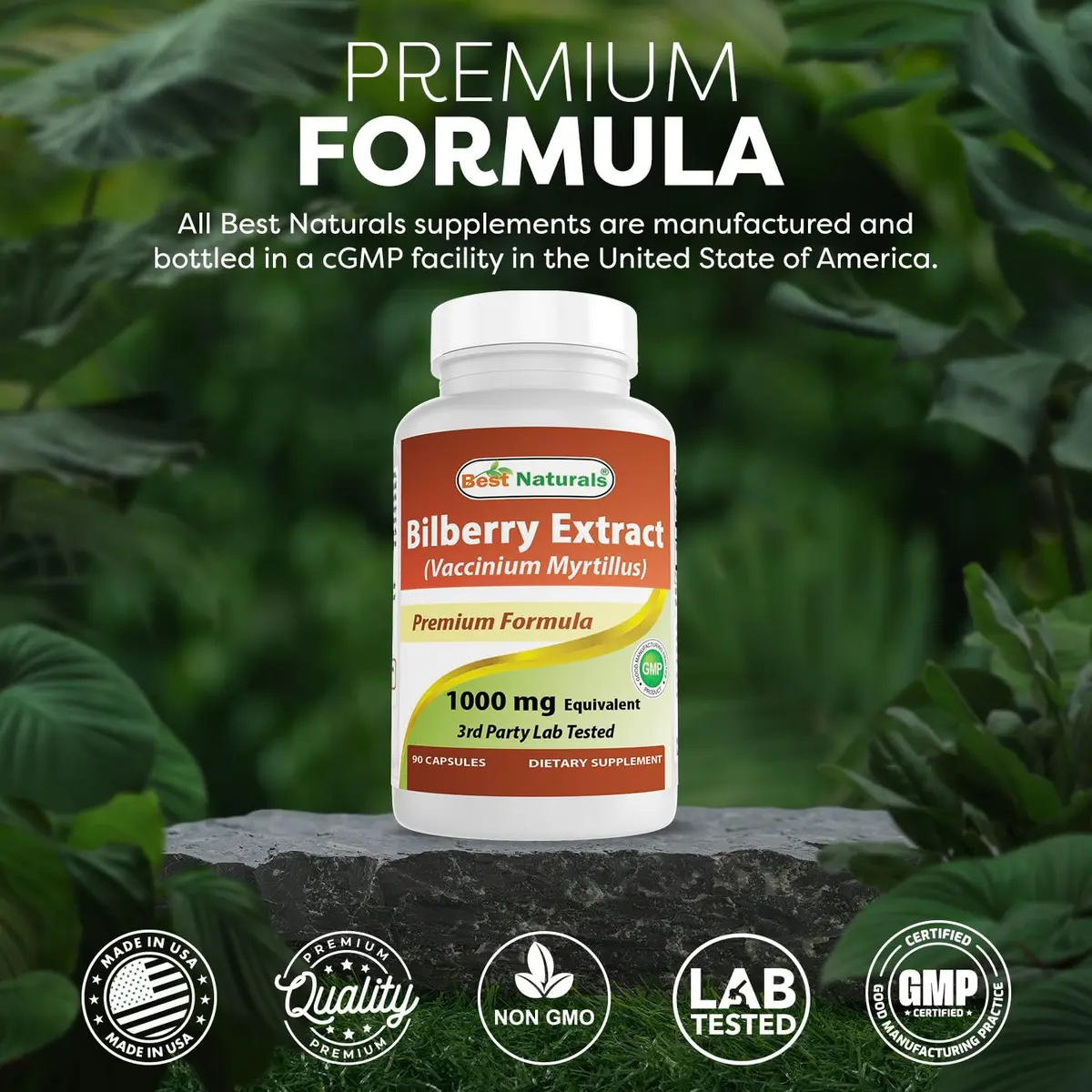 Best Naturals Bilberry Extract 1000mg Capsule (90 Count) | Supports Healthy Vision with 1000mg Per Capsule - view 5