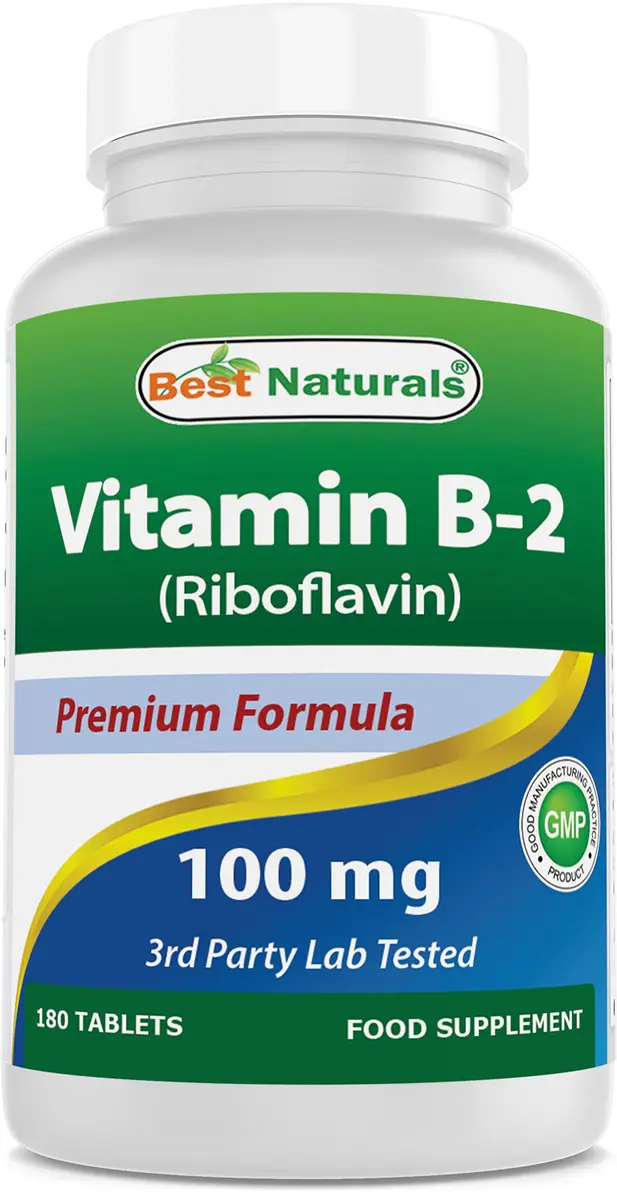 Best Naturals Vitamin B2 100 mg | Premium Riboflavin Tablets for Energy & Metabolism - main product image