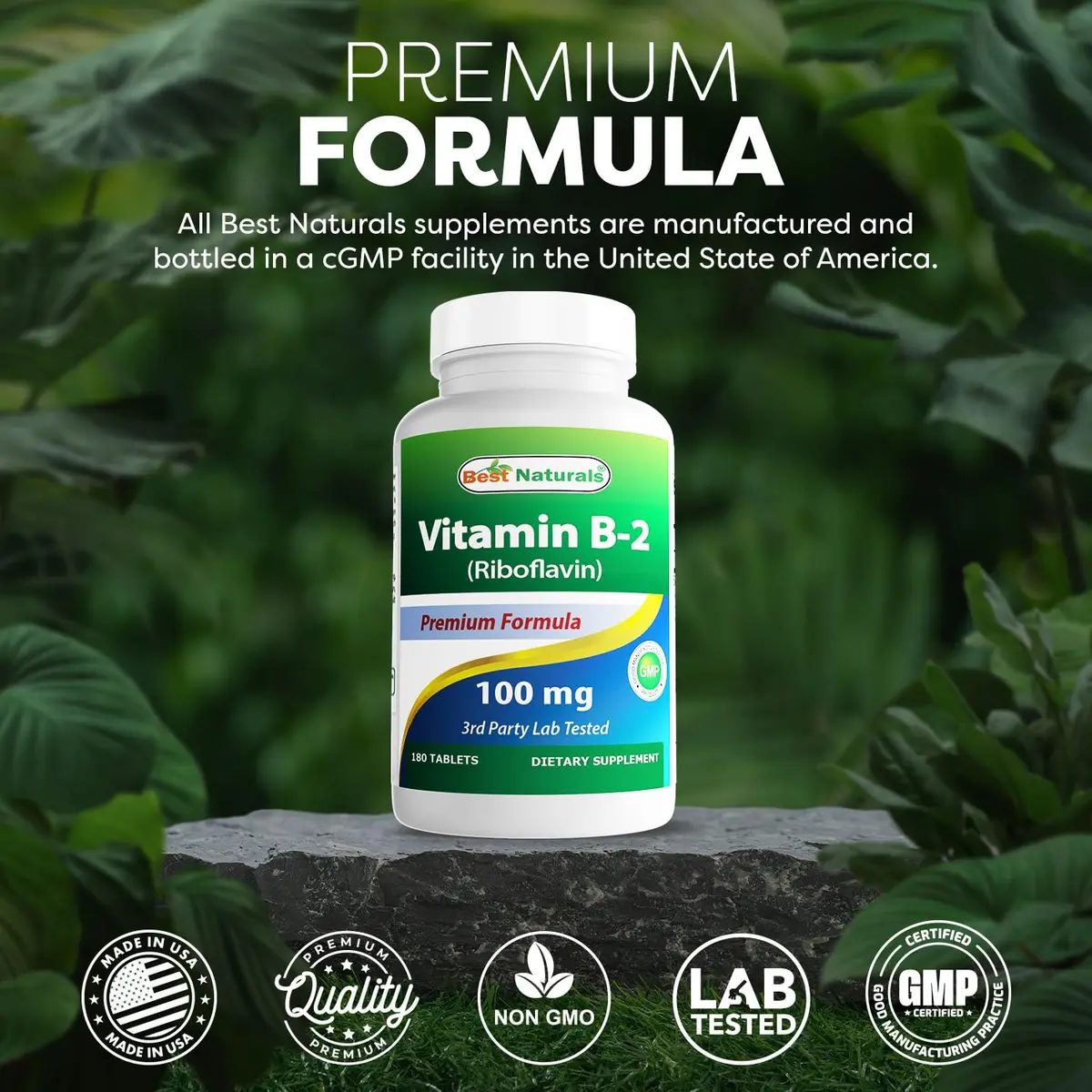Best Naturals Vitamin B2 100 mg | Premium Riboflavin Tablets for Energy & Metabolism - view 5