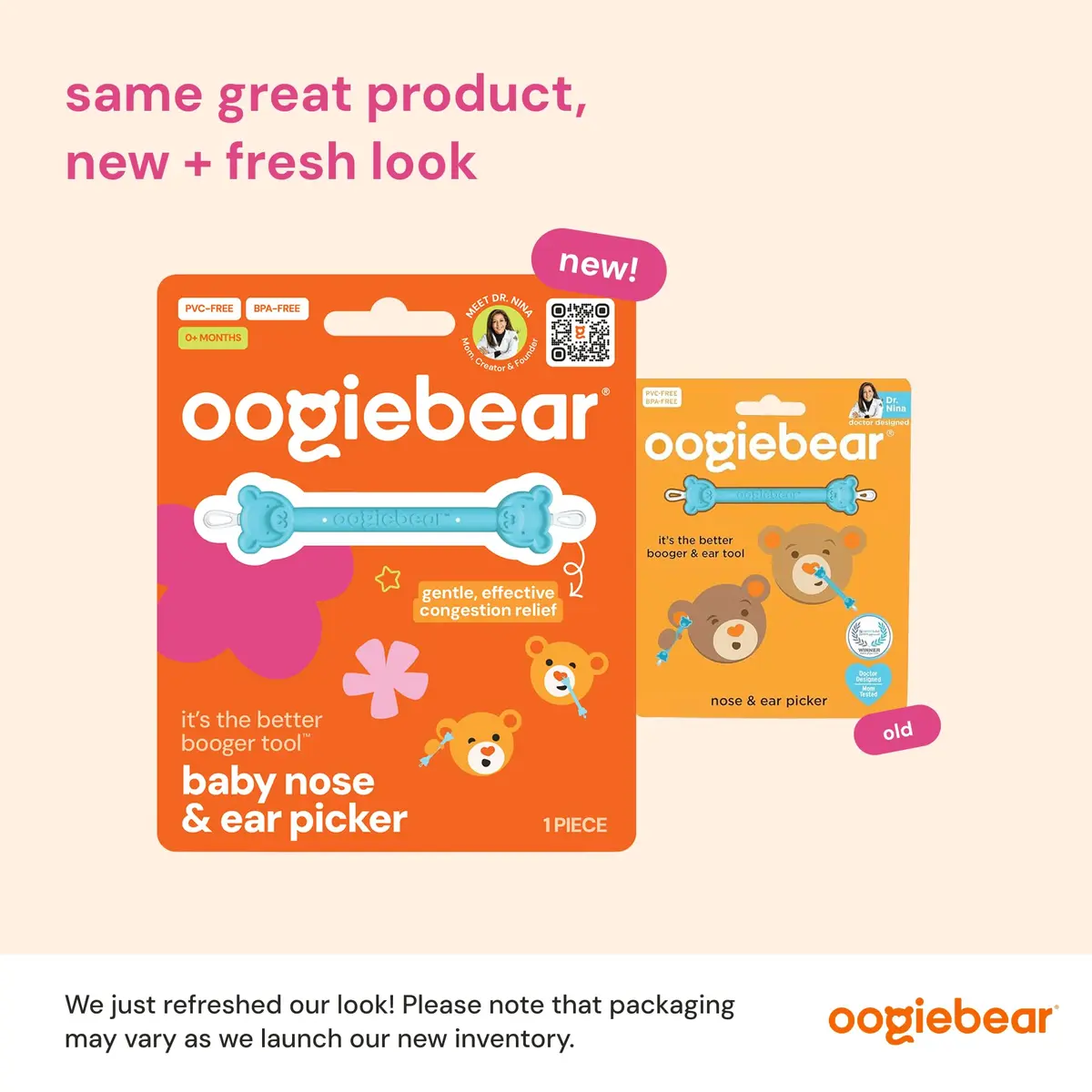 oogiebear Baby Nose & Ear Picker, Safe Booger Remover Tool, 1 Piece, Blue | Dual-Ended Gentle & Effective - view 2