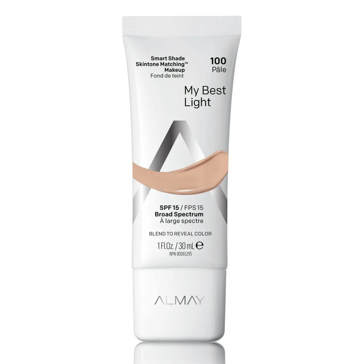 Almay Smart Shade Skintone Matching Makeup 100 My Best Light | Instant Foundation Match SPF 15 - main product image
