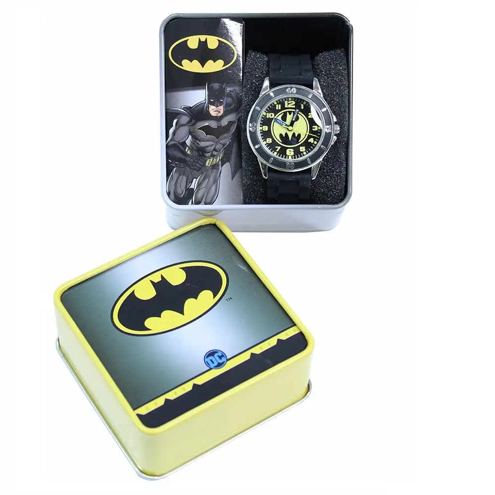 Accutime Boys' Analog Quartz Watch with Rubber Strap, Black & Yellow | Learn Time & Gift Ready - view 2