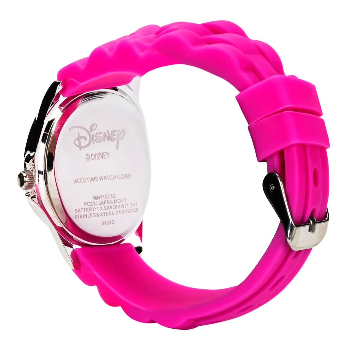 Accutime Disney Minnie Mouse Kids' Time Teacher Watch – Pink Rubber Strap, Analog Dial, 33mm Case | Educational Watch for Girls - view 5