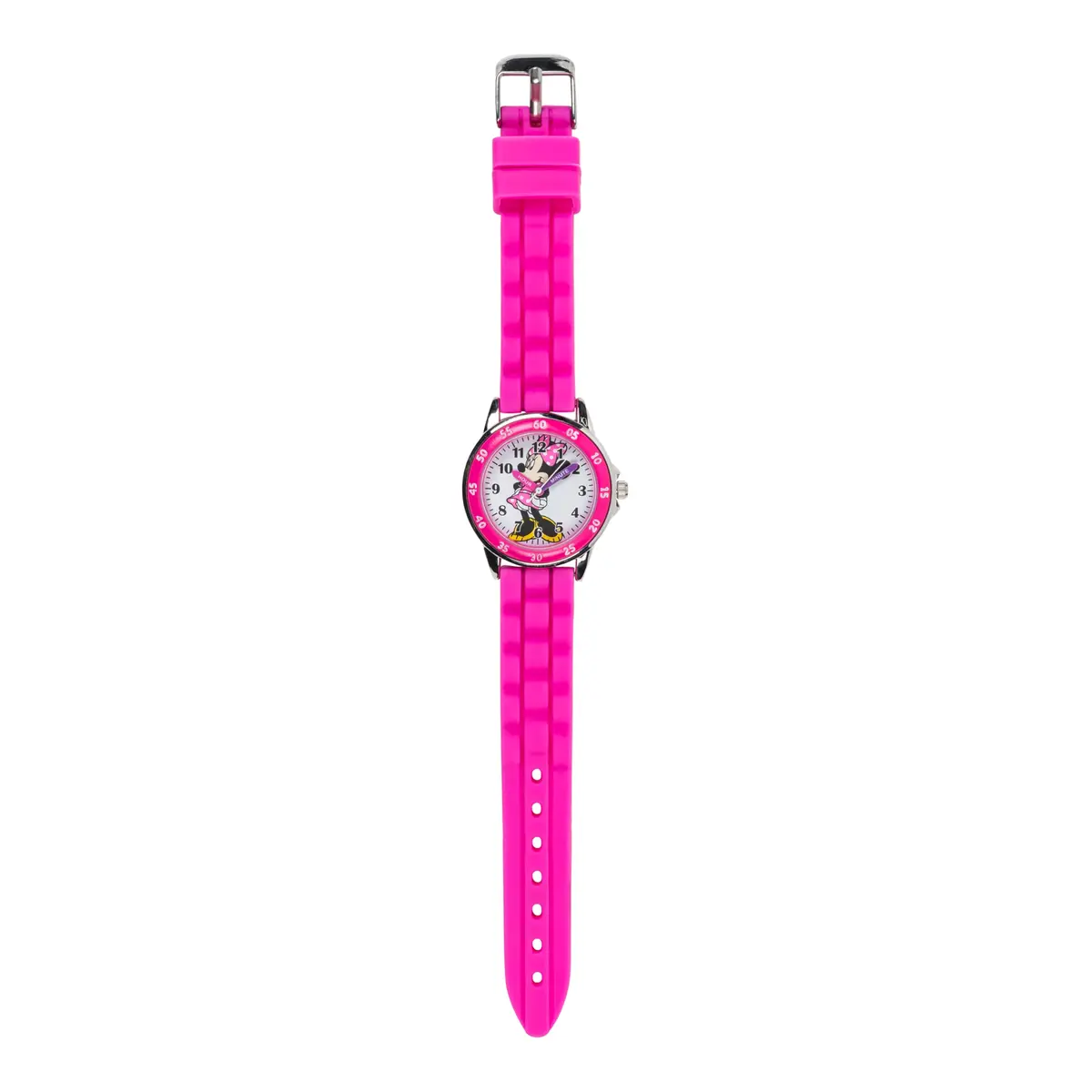 Accutime Disney Minnie Mouse Kids' Time Teacher Watch – Pink Rubber Strap, Analog Dial, 33mm Case | Educational Watch for Girls - view 3