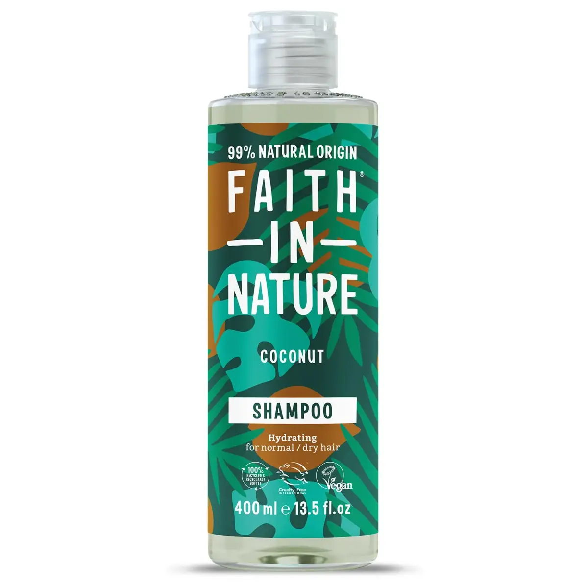 Faith In Nature Coconut Shampoo For Normal To Dry Hair 400ml (13.5 Fl Oz) | Nourishing & Hydrating - main product image