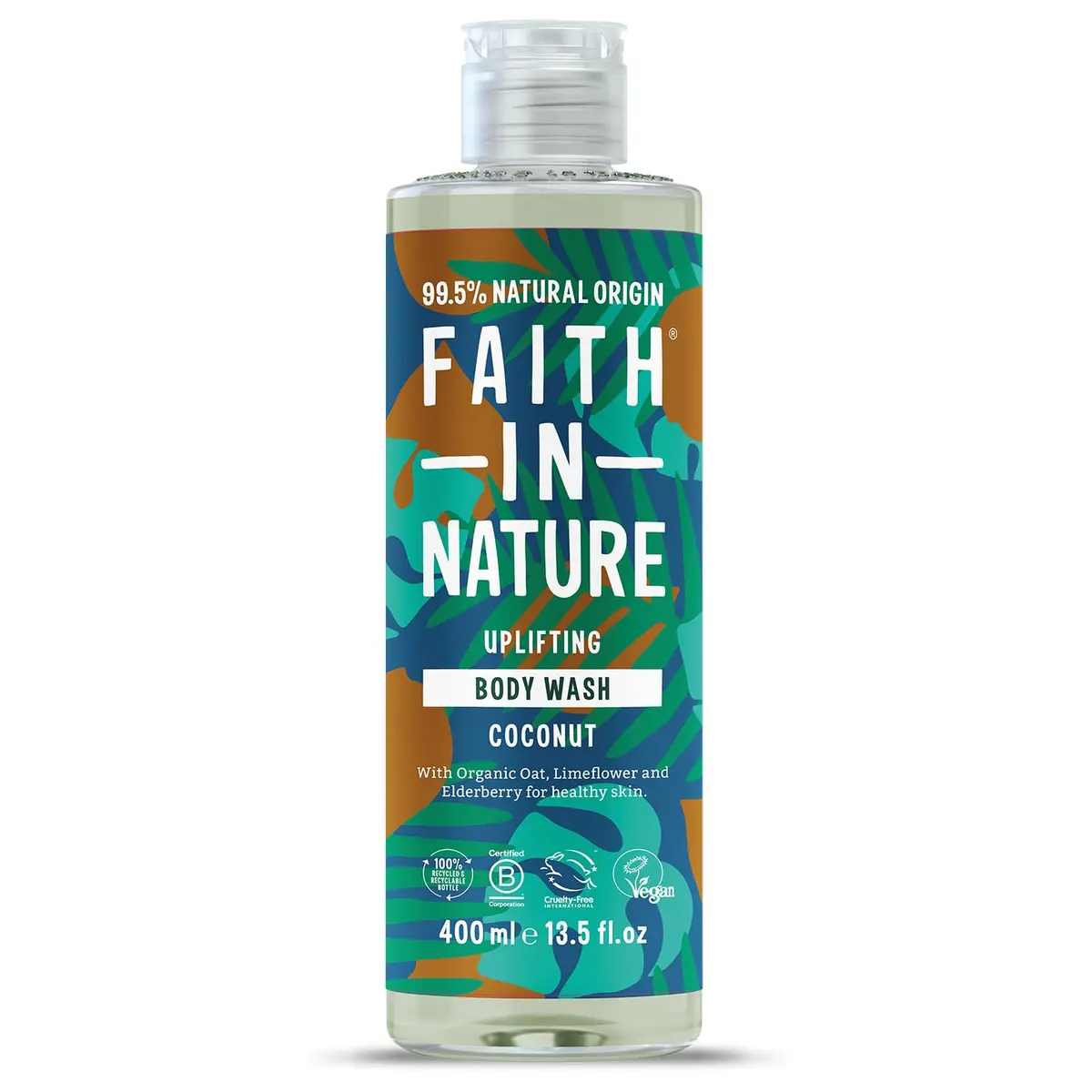 FAITH IN NATURE Natural Coconut Body Wash 13.5 fl oz | Vegan Hydrating Body Cleanser - main product image