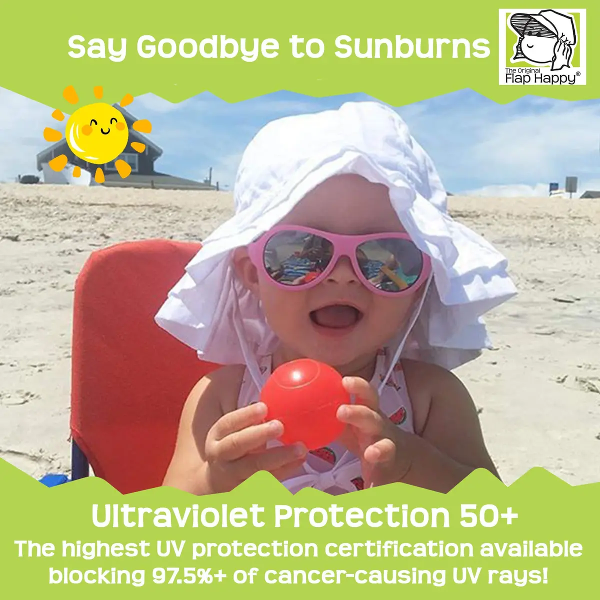 Flap Happy Baby Girls' Upf 50+ Double Ruffle Hat X Small | Sun Protection & Comfort - view 3