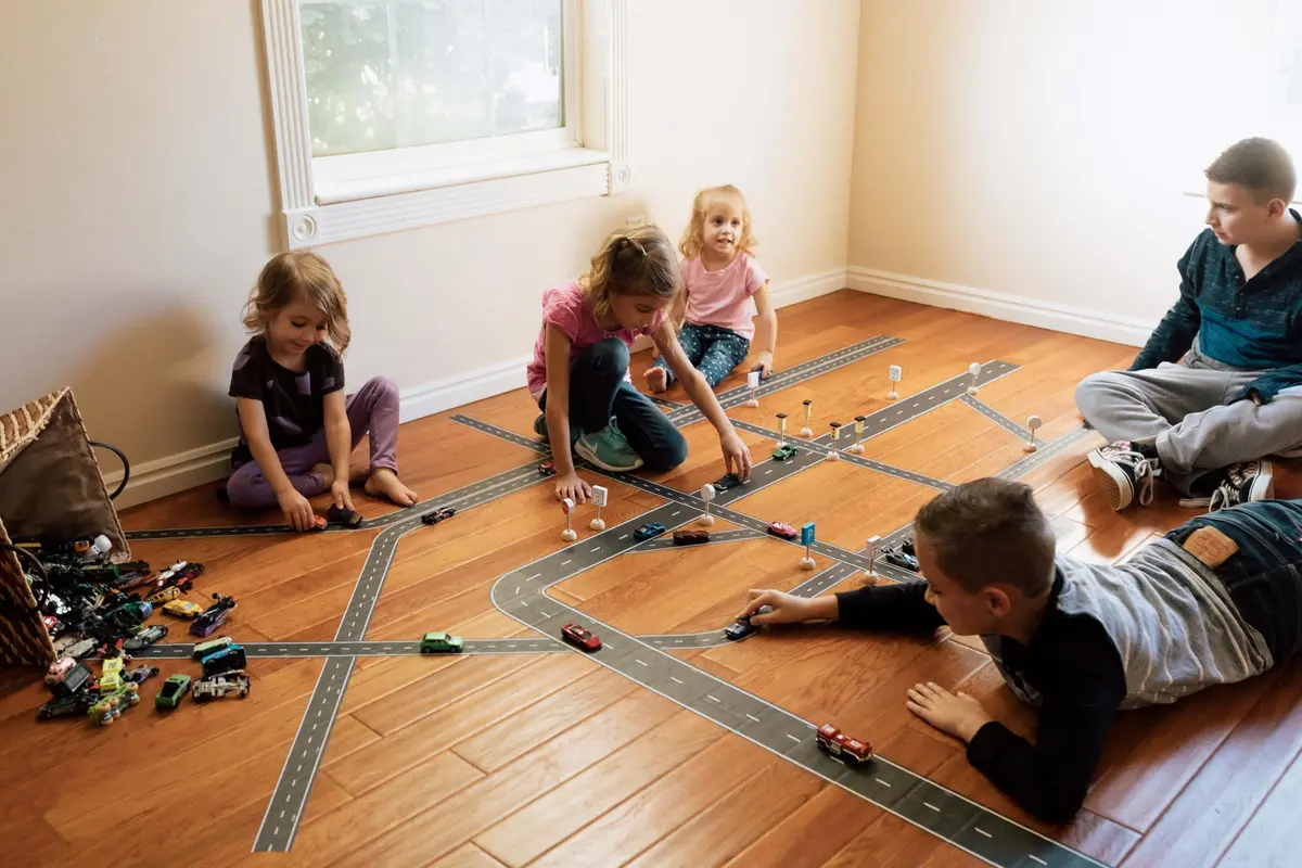 PlayTape Road Tape for Toy Cars 30 ft Asphalt Road | Reusable, No Residue, 2 inch Wide - view 3