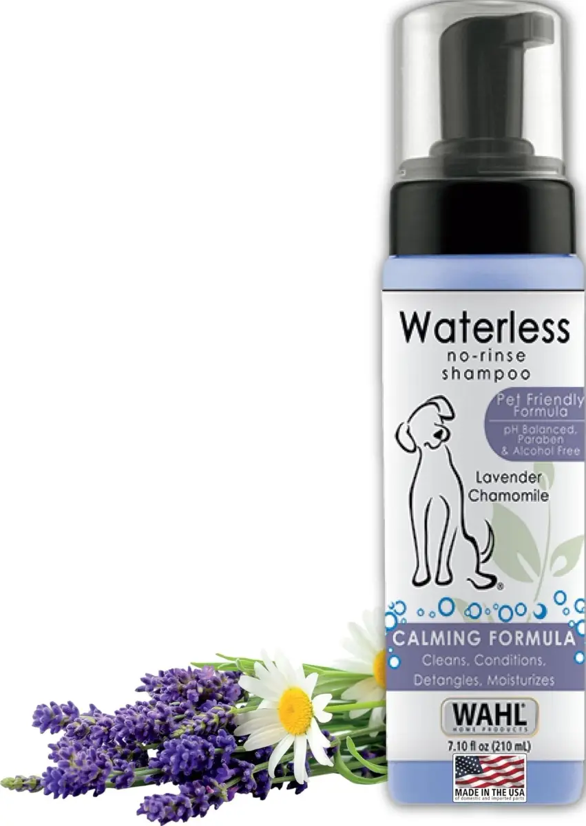 Wahl Waterless No Rinse Shampoo for Animals, Lavender Chamomile 210ml (7.1 Fl Oz) | Gentle Pet Cleaning & Conditioning - main product image