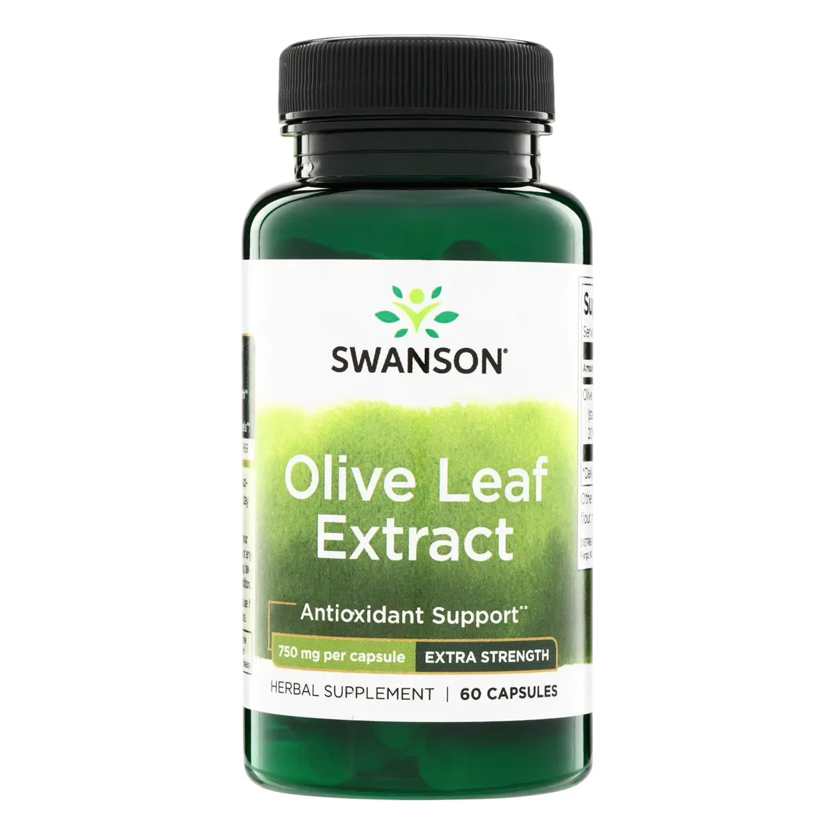 Swanson Olive Leaf Extract Heart Health 60 Capsules | Supports Immunity & Cardiovascular Wellness - main product image
