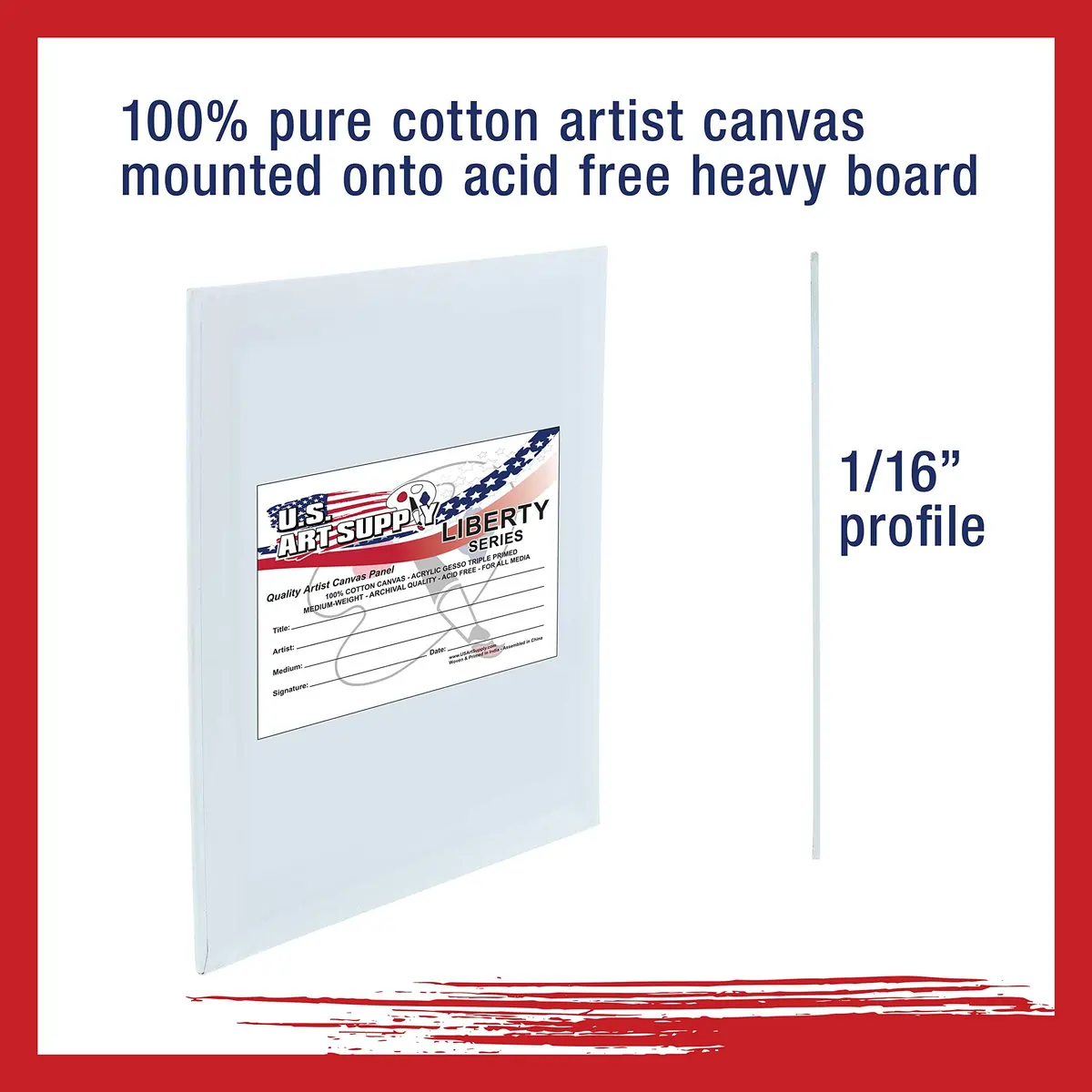 U.S. Art Supply 5 x 7 Inch Art Canvas Board Panels 12 Pack - 8 Ounce Heavyweight Cotton - view 5