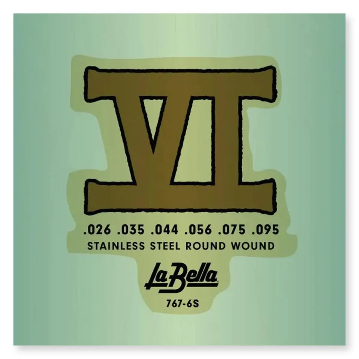 La Bella 767-6S Bass VI Strings - Stainless Roundwound | Bright, Stainless Steel, 26-95 - main product image