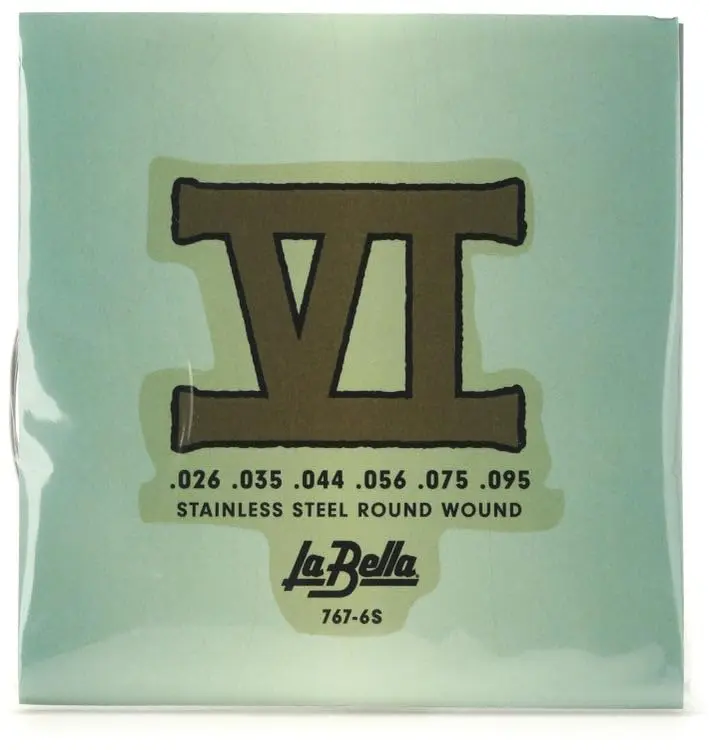La Bella 767-6S Bass VI Strings - Stainless Roundwound | Bright, Stainless Steel, 26-95 - view 3