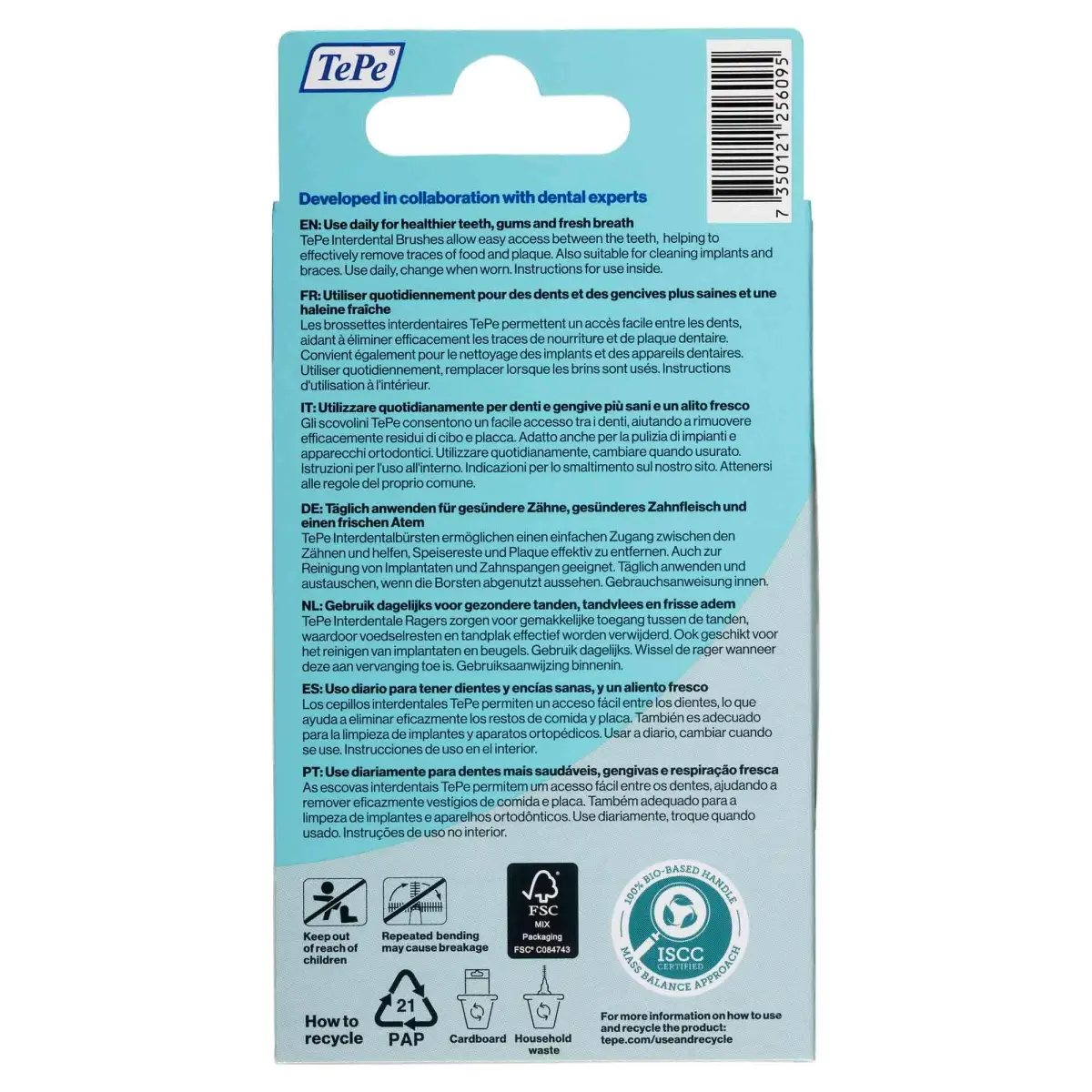 TePe Interdental Brush Original Soft 0.8mm Green | 6 Count Pack - view 7