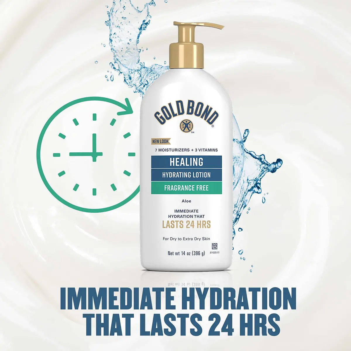 Gold Bond Fragrance Free Healing Hydrating Lotion 14 oz. | 24-Hour Moisture with Aloe, Vitamins & Antioxidants - view 5