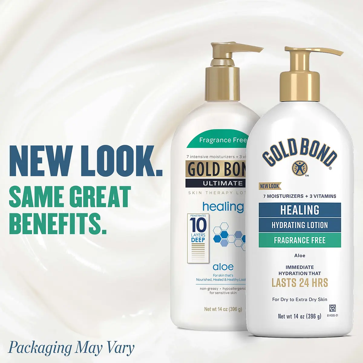 Gold Bond Fragrance Free Healing Hydrating Lotion 14 oz. | 24-Hour Moisture with Aloe, Vitamins & Antioxidants - view 2