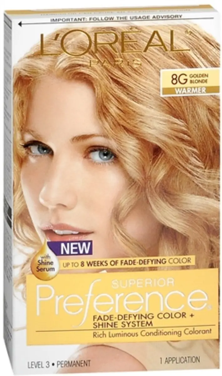 L'Oreal Superior Preference 8G Golden Blonde | Fade-Resistant Permanent Hair Color (120 chars) - main product image