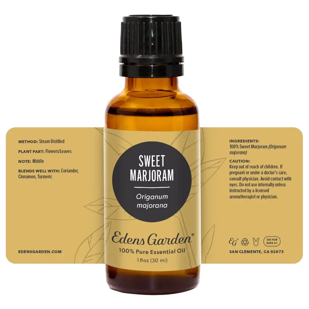 Edens Garden Sweet Marjoram Essential Oil- 100% Pure 30 ml (1 fl oz) | Relaxing, Muscle & Respiratory Support - view 8