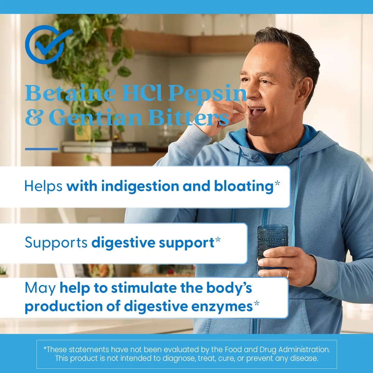 Doctor's Best Betaine HCl Pepsin & Gentian Bitters Supplement, 360 Capsules | Digestive Enzymes Support - view 4
