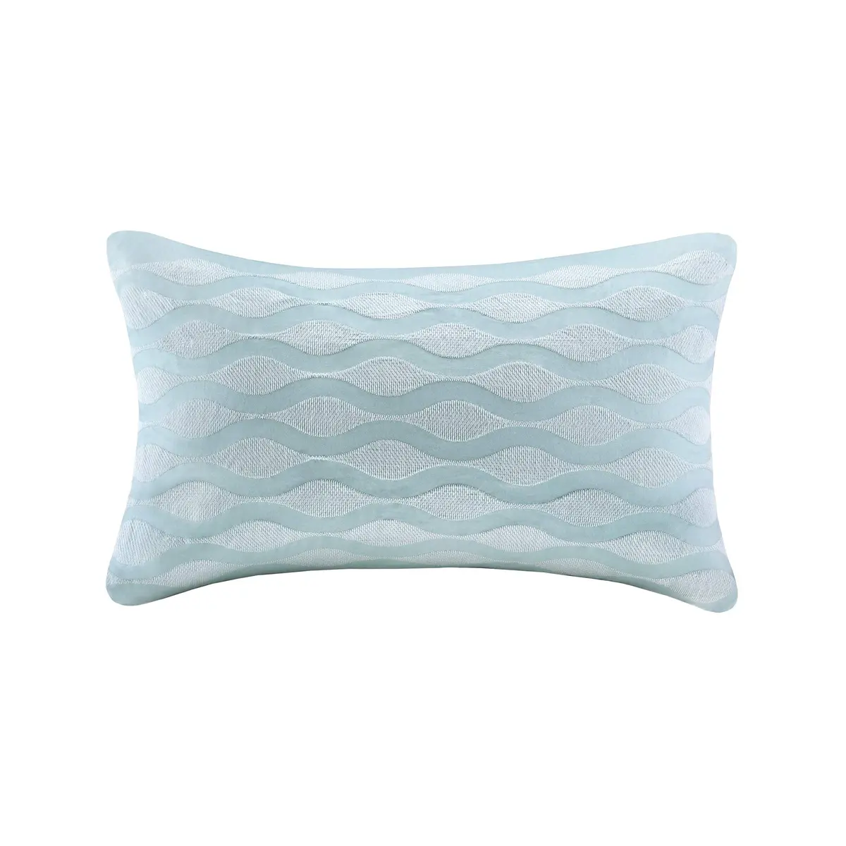 Harbor House Maya Bay Cotton Blue Oblong Pillow 12" x 20" | Ocean-Inspired Decorative Cushion - main product image