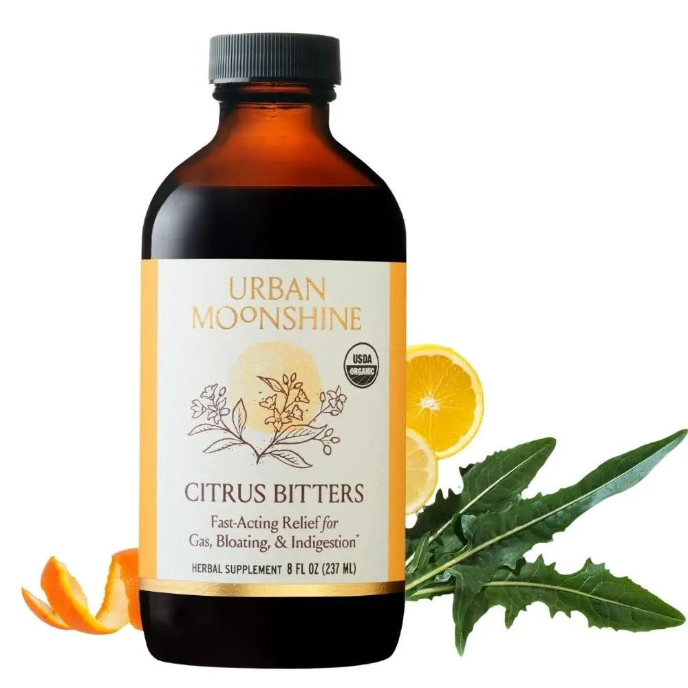 Urban Moonshine Citrus Digestive Bitters 8 Fl Oz | Organic Herbal Support for Gut Health - main product image