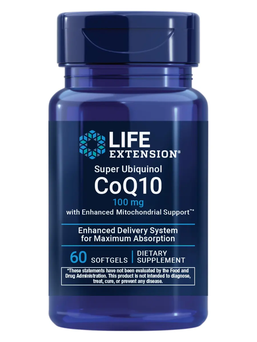 Life Extension Super Ubiquinol CoQ10 with Shilajit 100 mg (60 Softgels) | Potent Heart Health & Cellular Energy Support - main product image