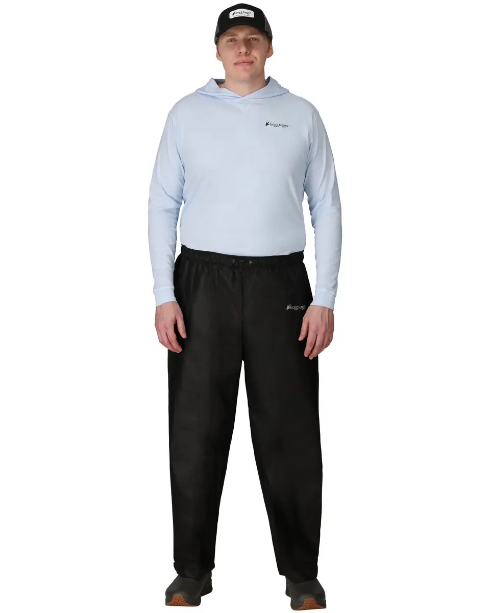 FROGG TOGGS Men's Classic Pro Action Waterproof Breathable Rain Pant, Black, Small | Outdoor Waterproof Rain Pants - main product image