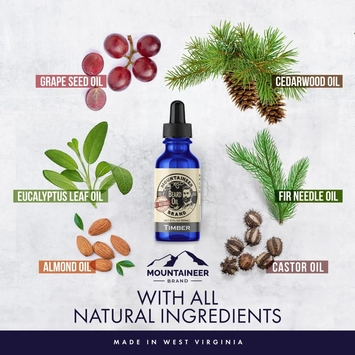 Mountaineer Brand Natural Beard Oil with Timber Scent 60ml (2 Fl Oz) | Hydrates, Moisturises, Softens & Conditions for Beard Growth - view 5