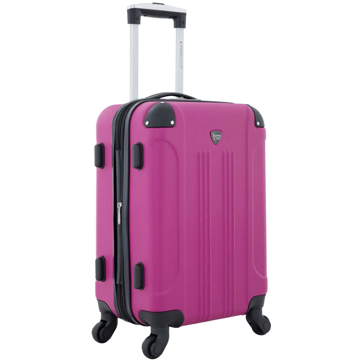 Travelers Club Chicago Hardside Expandable Spinner Luggage, Fuchsia, 22" Carry-On | Durable ABS Hard Shell with 4 Spinner Wheels - view 4