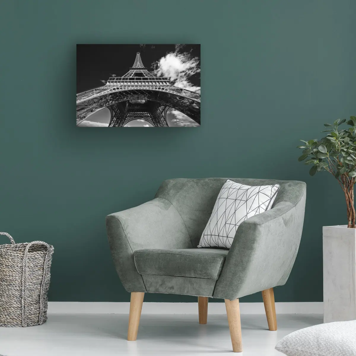 Trademark Fine Art - 'Paris Eiffel Tower 1' Canvas Art - 12x19 | Modern & Contemporary Wall Decor - view 4