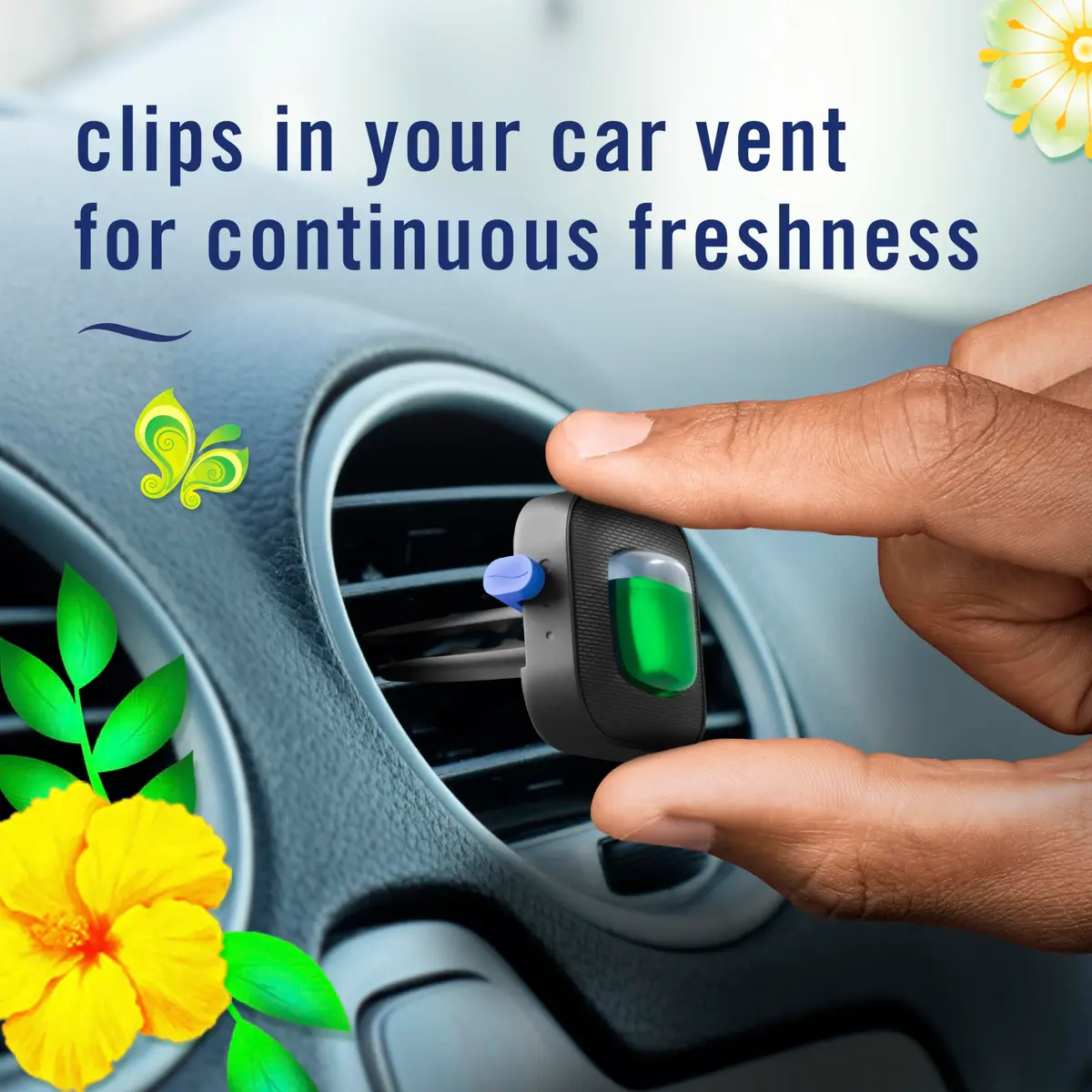 Febreze Car Air Freshener Vent Clip with Gain Original Scent, 1 Count | Lasts 30 Days - view 5